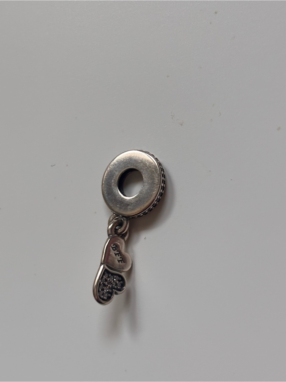 Pandora Sterling Silver Heart BFF Dangle Charm - Silver